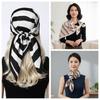 Patterned Shawl 90 CM Square Scarf Breathable Sunscreen Stripes Square Headscarf Personalized Design Lightweight
