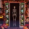 Party Banner, 1 Pair, Exquisite Day of the Dead and Halloween Porch Hanging Decoration Banner, Colorful Floral Skull Banner, Mexican Day of the Dead P
