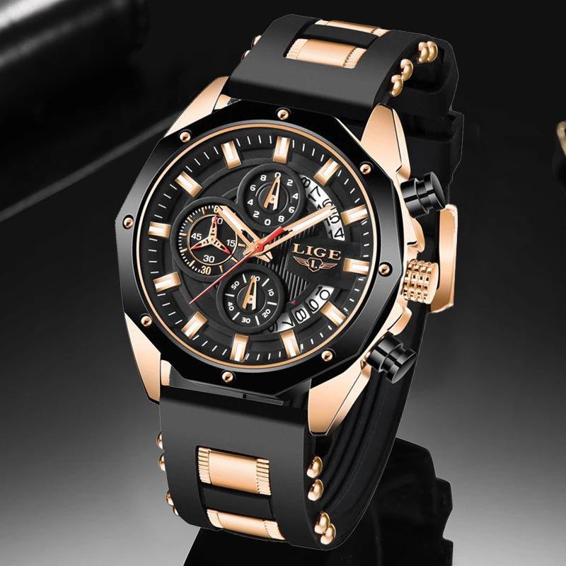 Men's Fashionable Multifunctional Luminous Waterproof Quartz Sports Watch