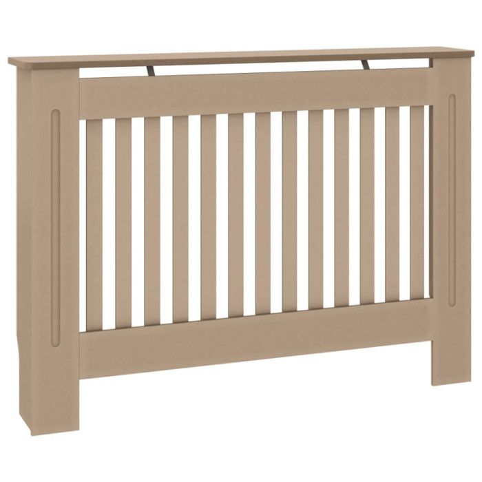 Cache-radiateur en MDF brun - VidaXL - 112x19x81 cm - Design à lattes