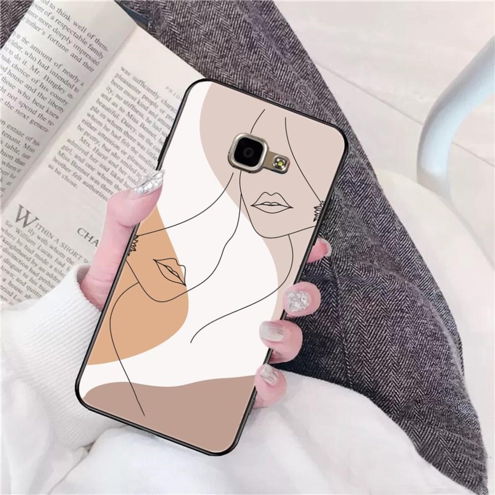 Art Line Face women Etui na telefon dla Samsung A 10 11 12 13 20 21 22 30 31 32 40 51 52 53 70 71 72 73 91 13 skorupa