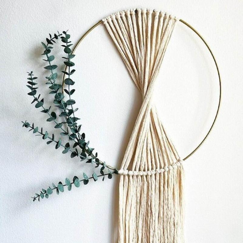 Wood Floral Hoop Wreath 10Pcs Wood Floral Hoop Rings for Wedding Wreath Wall Hanging Decoration Dream Catcher Art Craft