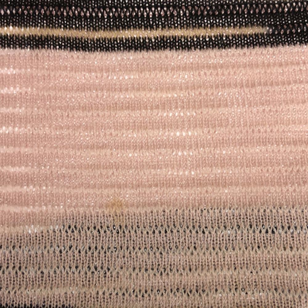 Missoni Made In Italy Wool Blend Border Pattern Long Sleeve Sweater Knit Women Used