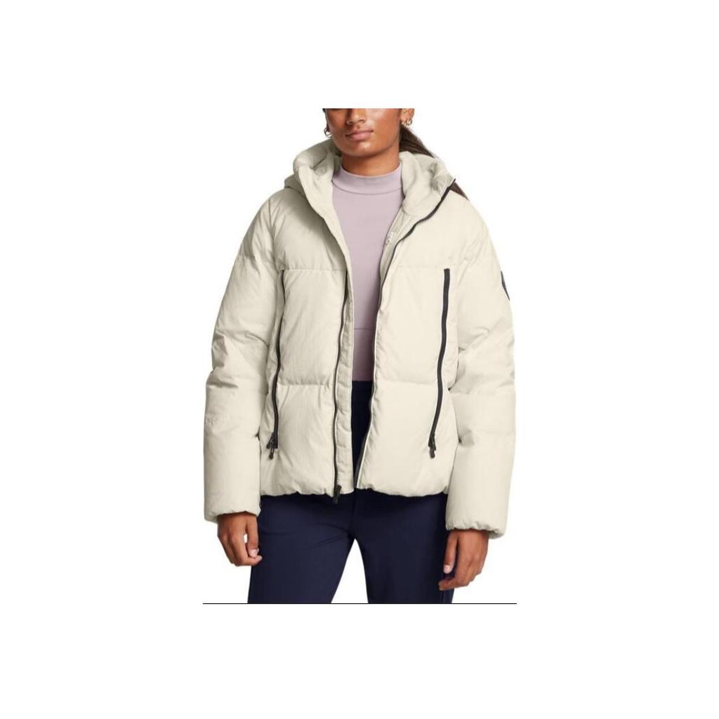 Under Armour Limitless Zip Warm Training Sports Down Jacket Women Jacket Pinnacle-White 1384645-110