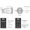 HUNJUN 19MM Metal Latching Key Rotary Switch