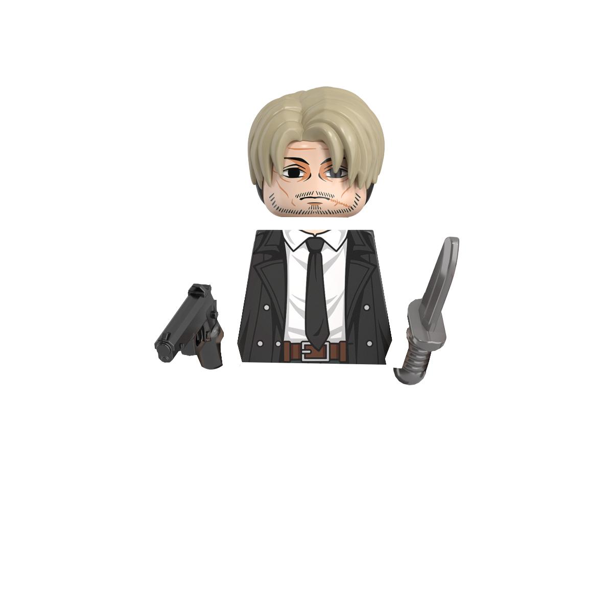 

Японские аниме-фигурки, человек-бензопила, Denji Pochita Katana, собранные строительные блоки, минифигурка, детский образовательный подарок