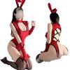Domila Sexy Lingerie Sexy Red Bunny Crotch Free One-piece Pajamas Uniform Tease Seduction Suit