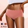 Women's Summer Wave Edge A Piece of Ice Silk Low Waist No Trace Breathable Triangle Briefs