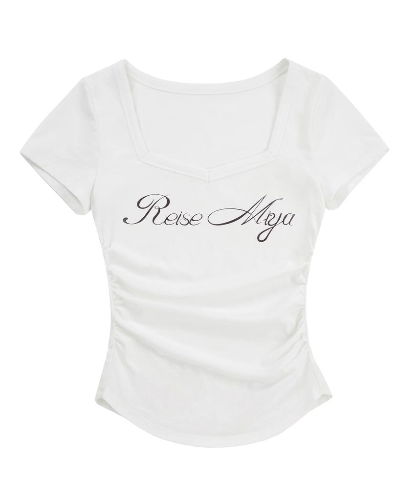 Leijeumiya Slim Crop T-Shirt [White]