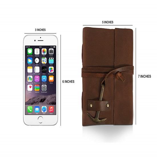Handcrafted Leather Cover Classic Vintage Design Writing Diary Notebook Journal Planner Unruled Notepad Sketchbook