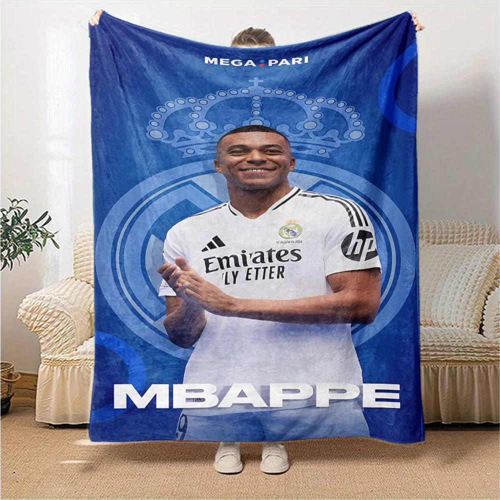 Football Player Celebration Blanket Soft & Cozy Great for Office Seaside Bed Four Seasons Multipurpose Stylish Decor