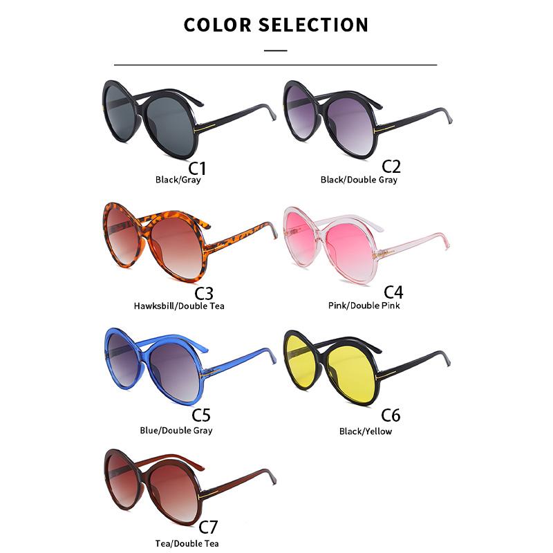Fashion Large Frame Round Sunglasses Women Men Exquisite Luxury Brand Sun Glasses Outdoor Travel Beach Lady Man Glasses UV400