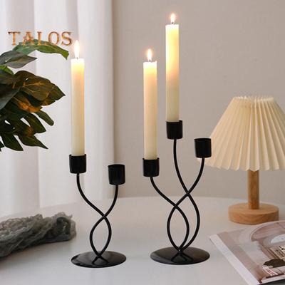 Taper Candle Holder Metal Curved Candle Holder Table Centerpiece Tapered Pillar Candles Holder for Wedding Festive Decor