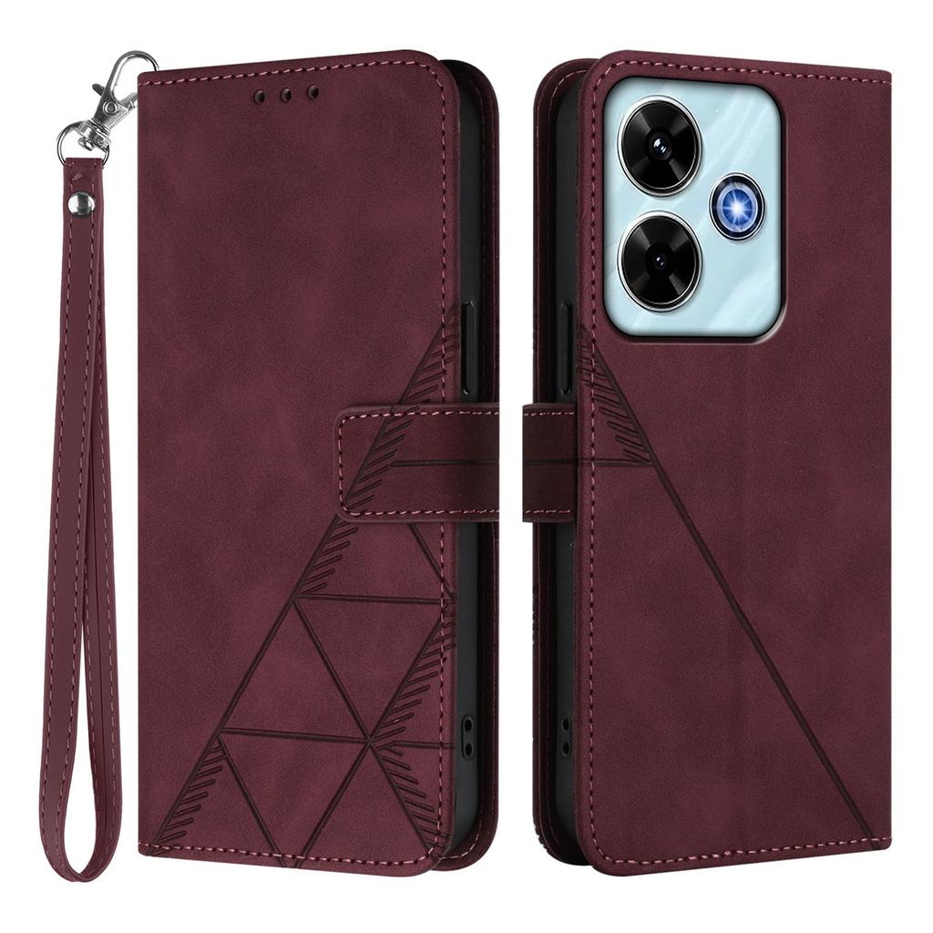 For Xiaomi Redmi 13 4G/Xiaomi Poco M6 5G/Xiaomi Poco M6 Plus 5G/Xiaomi Redmi 13x 4G Leather Case with Hand Strap Wallet Stand Phone Cover