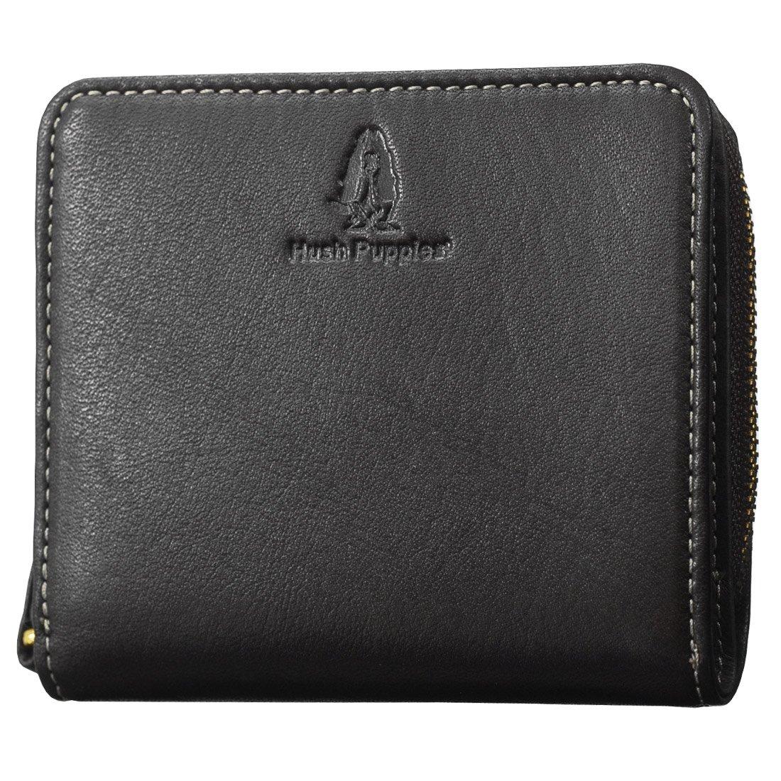 

Кошелек Nick Wallet, сложенный пополам, с круглой молнией, из коровьей кожи HP0608 [Hush Puppy] (черный (10)) чёрный