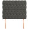 vidaXL Kopfteil Dunkelgrau 100 x 7 x 118/128 cm Samt