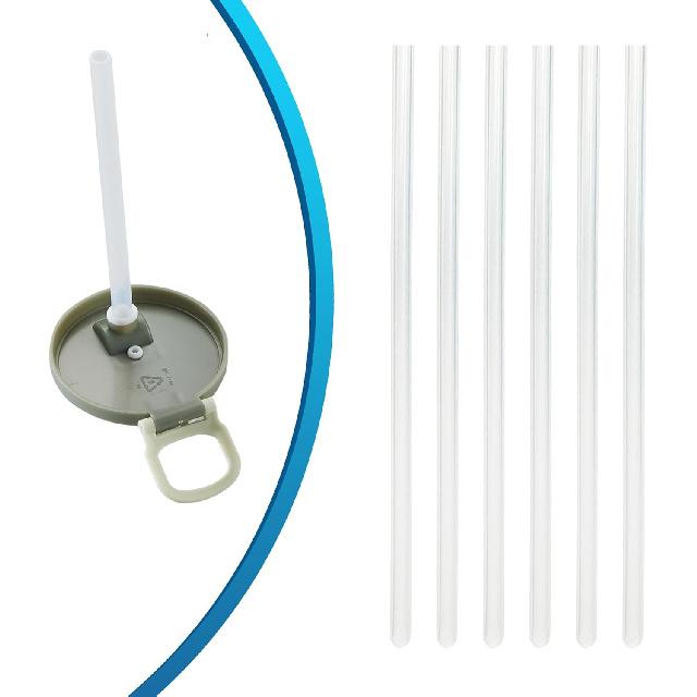 6pack Silicone straw Replacement for soda can lid (6.3inch)