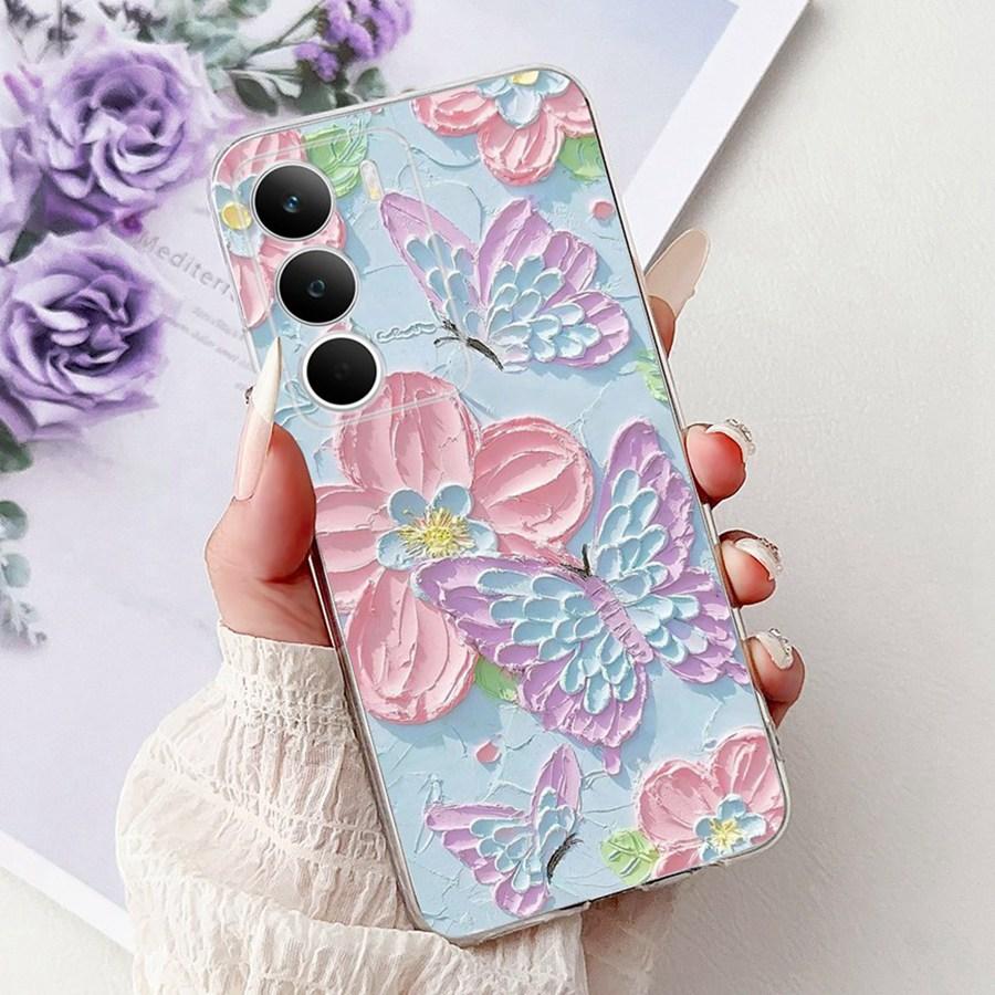 Handyhülle für Realmel C71 2025 Hülle TPU Weiche Silikonhülle Stoßfester Bumper Oppo realme C71 C 71 4G Cartoons Schmetterling