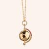 Electroplated Gold Simple Atmospheric Cosmic Globe Small Model Pendant Necklace Jewelry