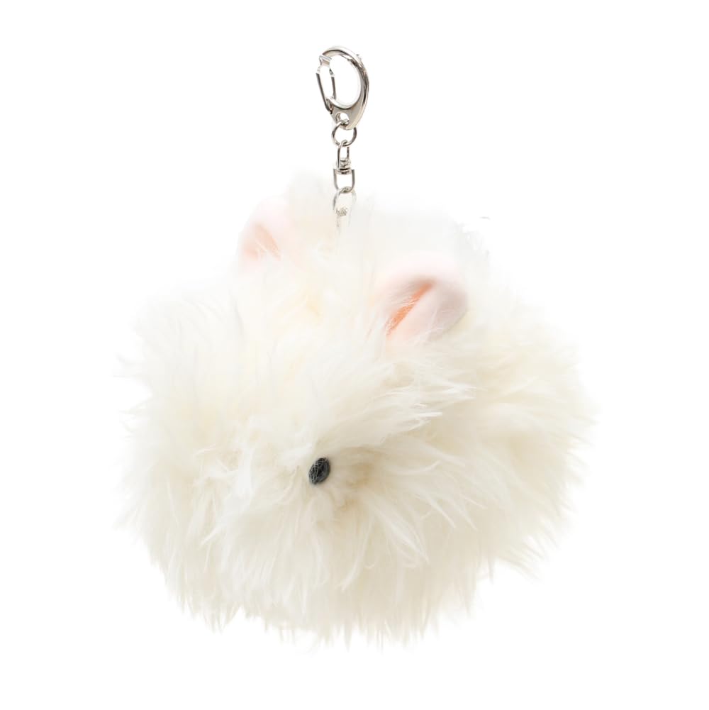 

AS KNOW AS plus (ASKNOW AS PLUS) ZY8577 Motif Animal Keychain C, Angora F Rabbit, Fluffy, Cute, White, Gift
