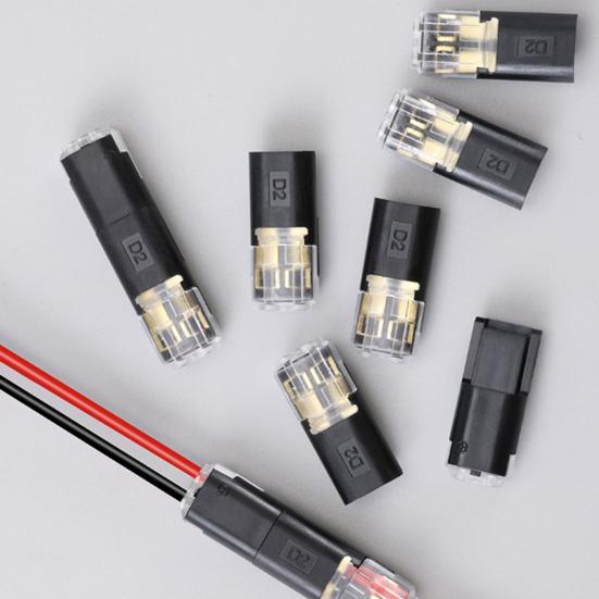 10/20/30/50Pcs Wire Plug-in Connector with Locking Buckle Low Voltage Wire Quick Connector Quick-Clip Fasteners Multi-Purpose Snap-On Blocks