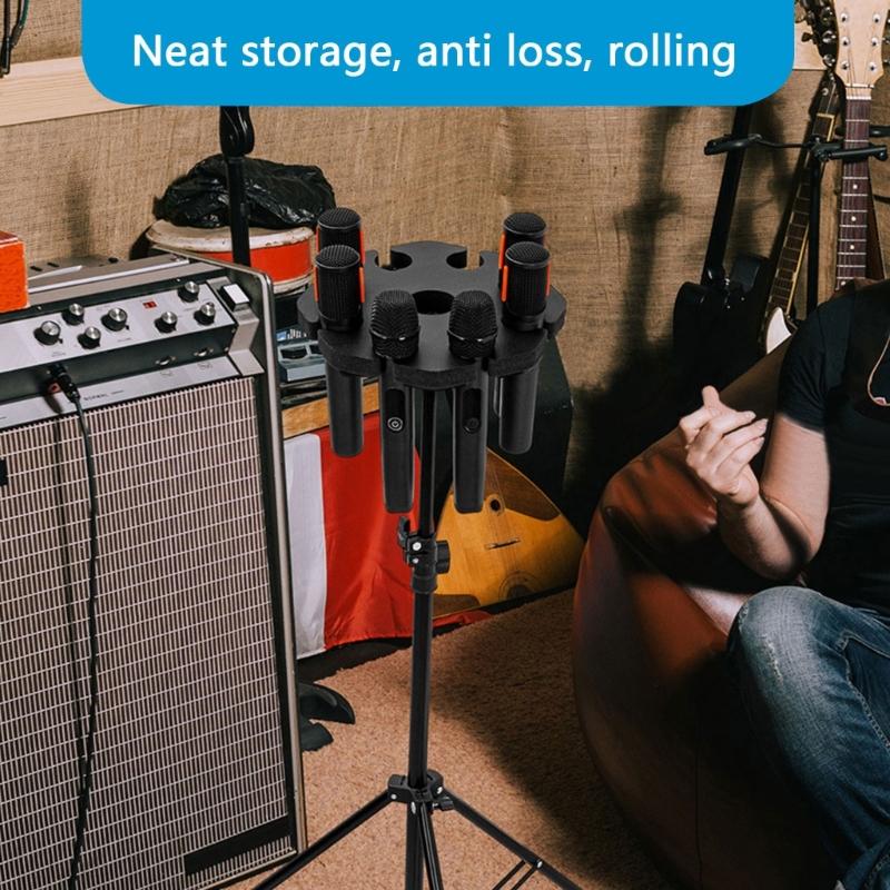 Universal Microphone Holder Nonslip Tray Attachment for Microphone Stand Studio Recording and Home Karaoke