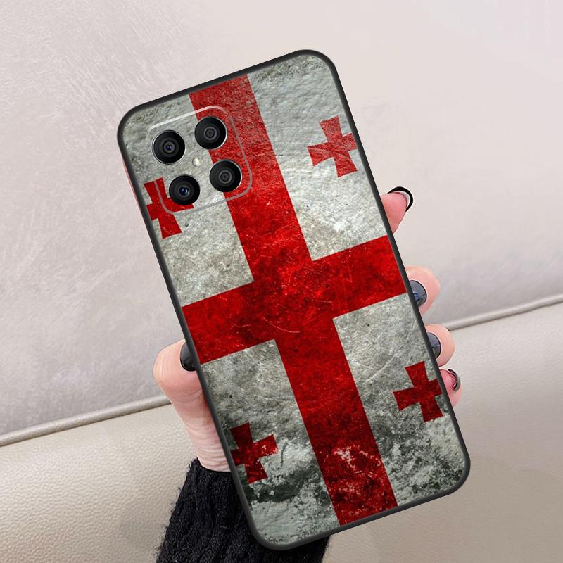 Georgia Grunge Flag For Honor Magic 7 6 5 8 Pro Case For Honor 200 Lite 400 70 50 X8c X8b X9a X9b X9c X9d Win RT