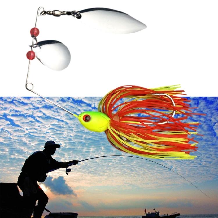 Double Willows Silicone Skirt Spinner Lures Baits Artificial Fishing Baits Swim Jigs  Baits for Freshwater Saltwater