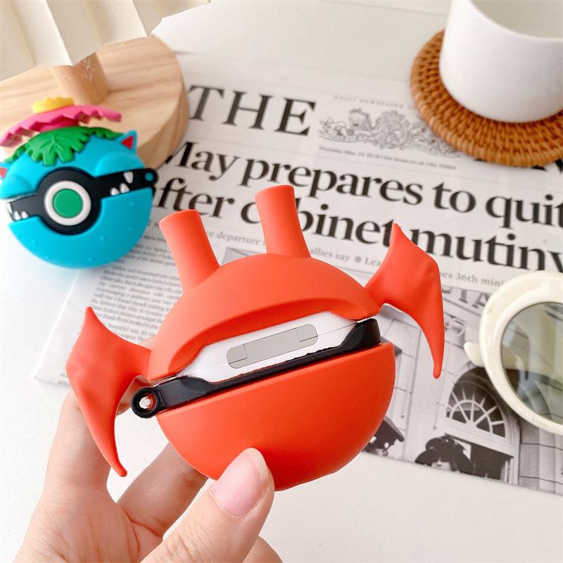 Husă Pokemon Charmander Ball Pentru Airpods Pro 2, Husă de Protecție Antishock pentru Căști din Silicon Pentru Airpods 1/2/3 Husă Funda