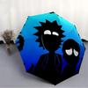 Rick "Morty" Automatic Folding Umbrella with Sturdy Iron Frame, Portable Compact Travel Umbrella All-Season Use Parties 0807071