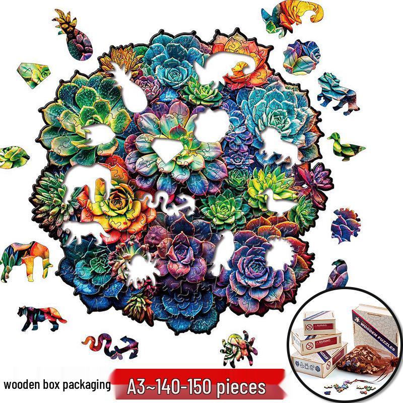 Irregular Animal Dog Penguin Wooden Puzzle in Stock