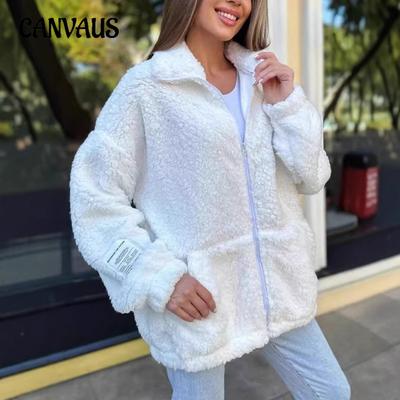 Plus Size Women's New Winter Fleece Cardigan Jacket