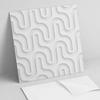 Set of Vinyl Tiles with a 3D Waves Motif for the Bedroom 9x30x30 Cm