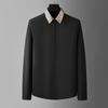 Men's High-End Silver Thread Embroidered Sequin Long-Sleeve Shirt