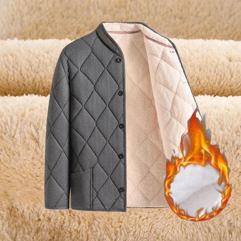 Man's Camel Velvet Padded Jacket Outer Wear Winter Thick Cotton Jacket Plus Velvet Warm Padded Jacket Suit