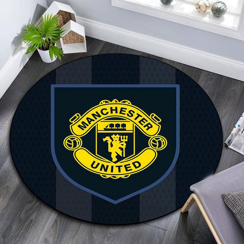 Manchester United2,Round Area Rug,Carpet Rug for Living Room Bedroom Sofa Playroom Decor,Non-slip Floor Mat