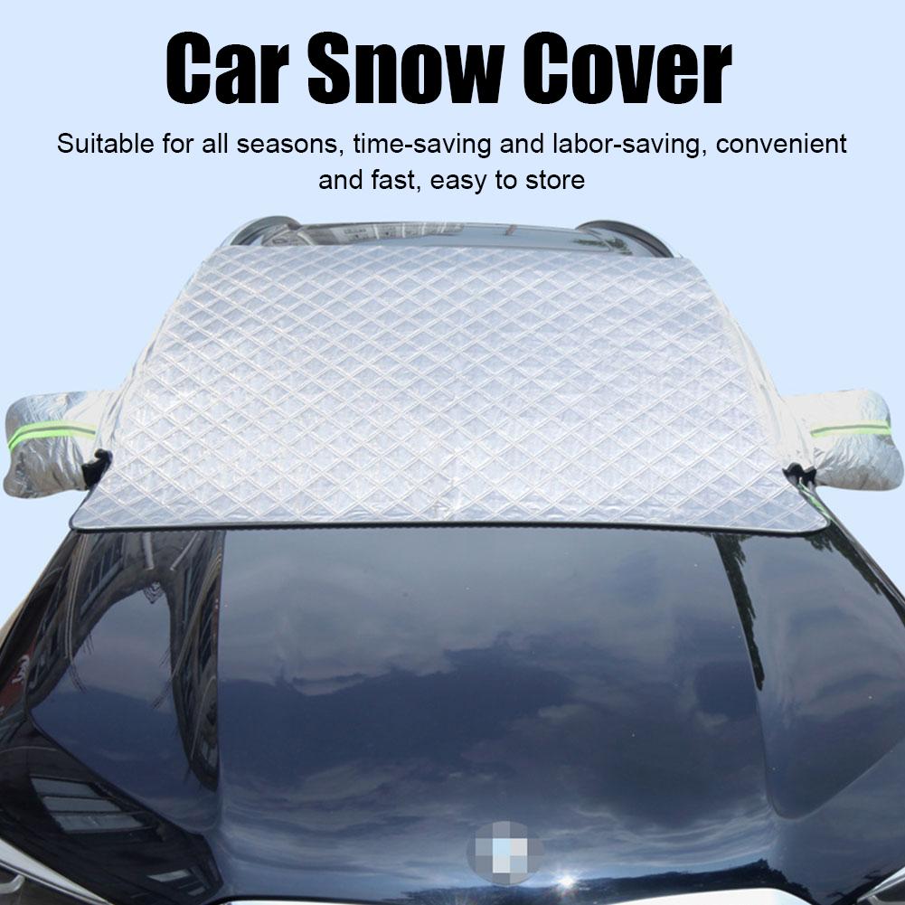 Car Snow Cover Extra Large Windshield Side Window Protector Covers For Snow Ice Sun Shade Dust Frost Freezing Sedan Use A4J6