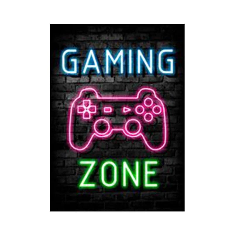 Nordic Cats And Gaming Neon Art Posters and Prints Canvas Painting Wall Pictures for Boys Game Room Wall Decor Home Decor