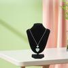 Black V-Shaped Jewelry Display Stand for Necklaces Pendants Chains Adjustable Height Elegant Bust Holder Retail Boutique