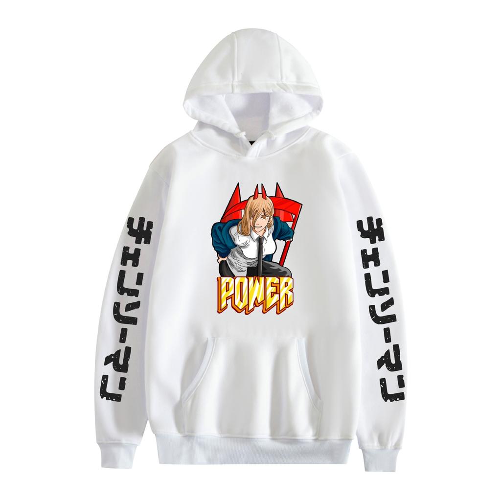 Chainsaw Man Cartoon Hoodies Graphic Printed Sweatshirts Casual Long Sleeve Tops for Men Women