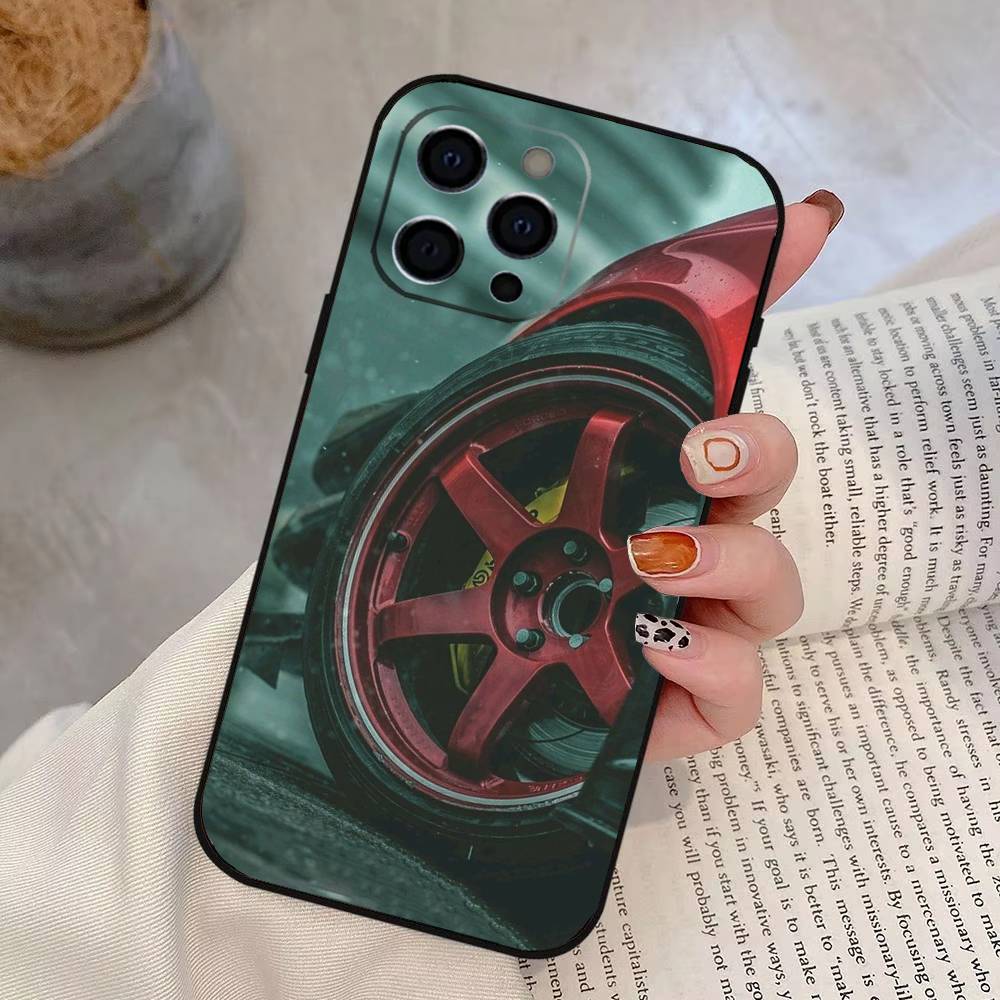 

Car Wheel Bone Phone Case Silicone Soft For IPhone 17 16 15 14 13 12 11 X XR Plus Pro Max Plus iPhone16Plus
