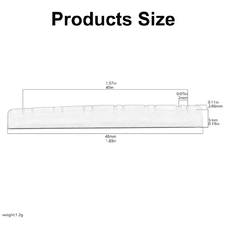 Bone Guitar Bridge for 12 String Folk Acoustic Guitar Guitar Bridge Saddles Nut Replacements for Guitar Accessories
