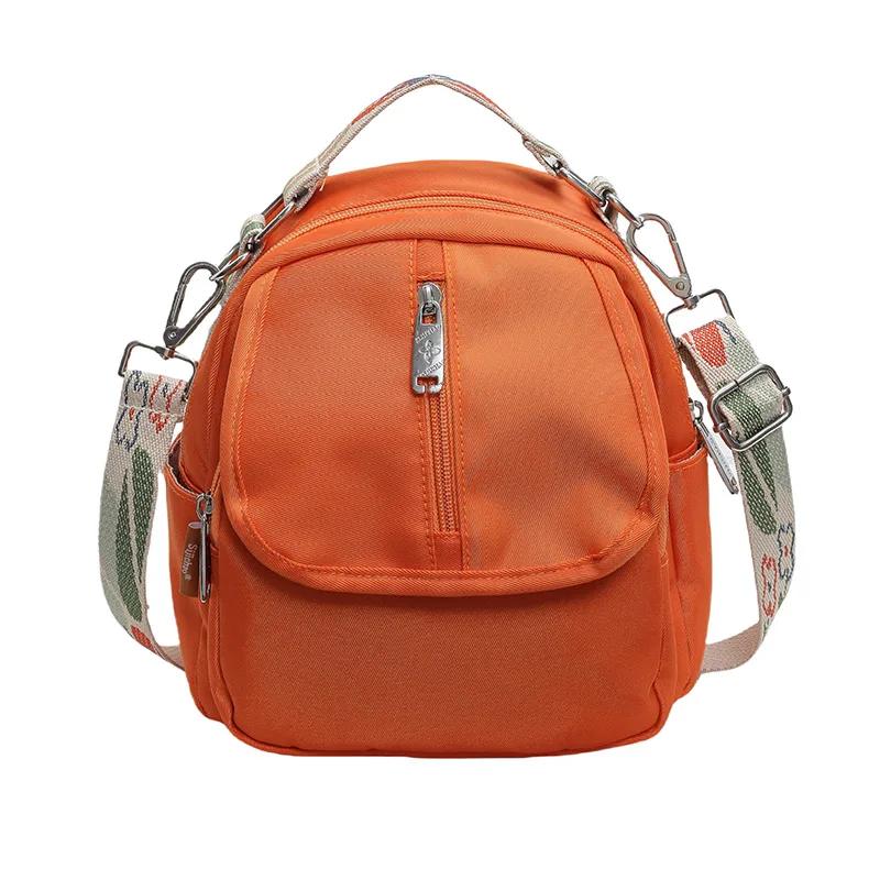 Women's nylon crossbody bag with shoulder strap solid zipper stitching line   fashion