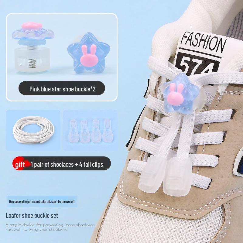 Cartoon No-Tie Shoelace Buckle Fastener for Kids