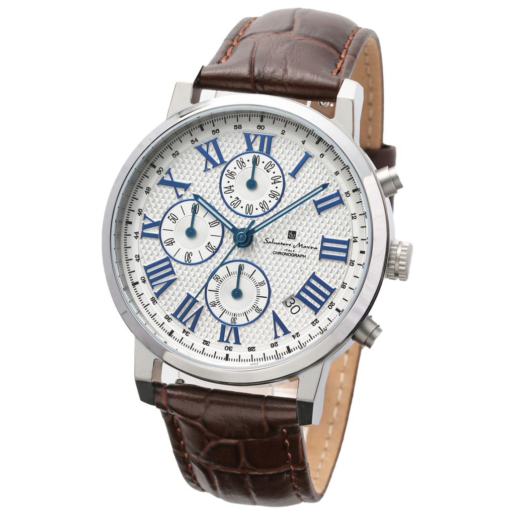 Salvatore Marra Men's Stainless Steel Chronograph SM22103-SSWH
