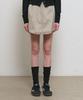 General Idea Sheer Shirred Layered Elastic Skirt [Ash Khaki] / Gf1Lsk508