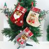 with Bells Christmas Stockings Santa Claus Snowman Elk Candy Gift Bags  Holiday Festival Decor