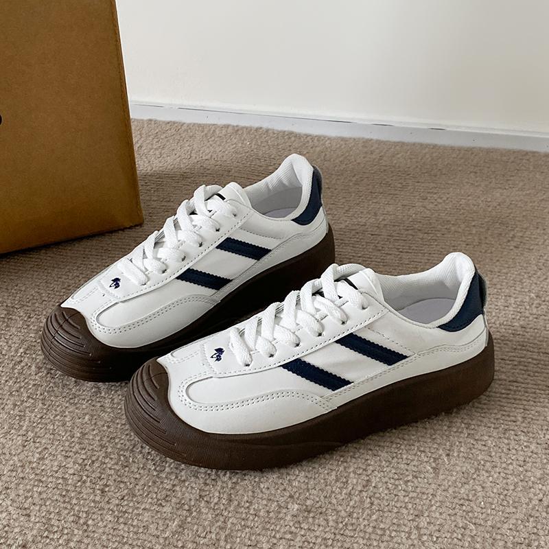 Sports Shoes Thick Sole Casual Shoes Women  New Cowhide All Soft Sole Inside Increase Training Shoes Women's Shoes