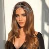 Elegant Rhinestone Mesh Hair Accessory Women Vintage Tassel Veil Headpiece Party Wedding Bridal Headband