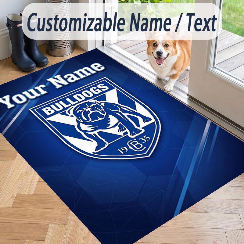 Custom Text Printed Rug Canterbury-Bankstown Bulldogs Non Slip Floor Carpet For Home Room Decor